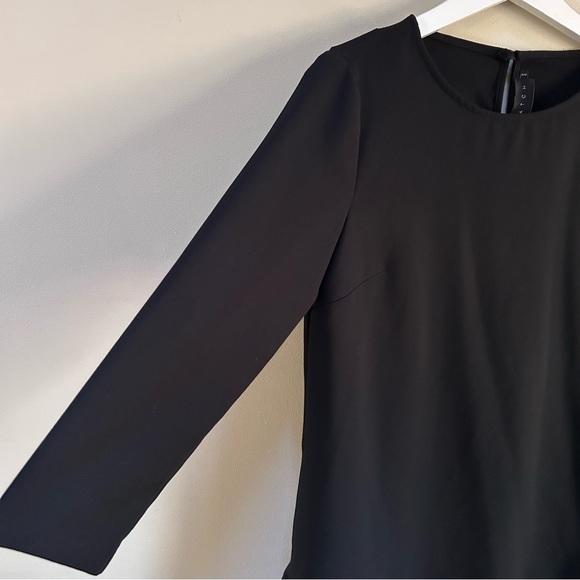 HATCH ~ The Tulip Black Maternity Ruffle Mini Shift Dress in size 0 (XS~S) - Picture 6 of 15